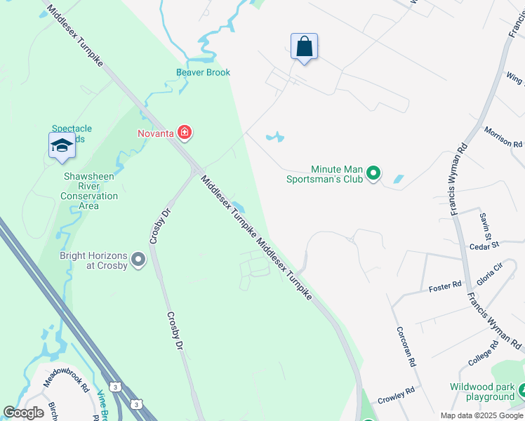 map of restaurants, bars, coffee shops, grocery stores, and more near 2000 Taylor Pond Lane in Billerica