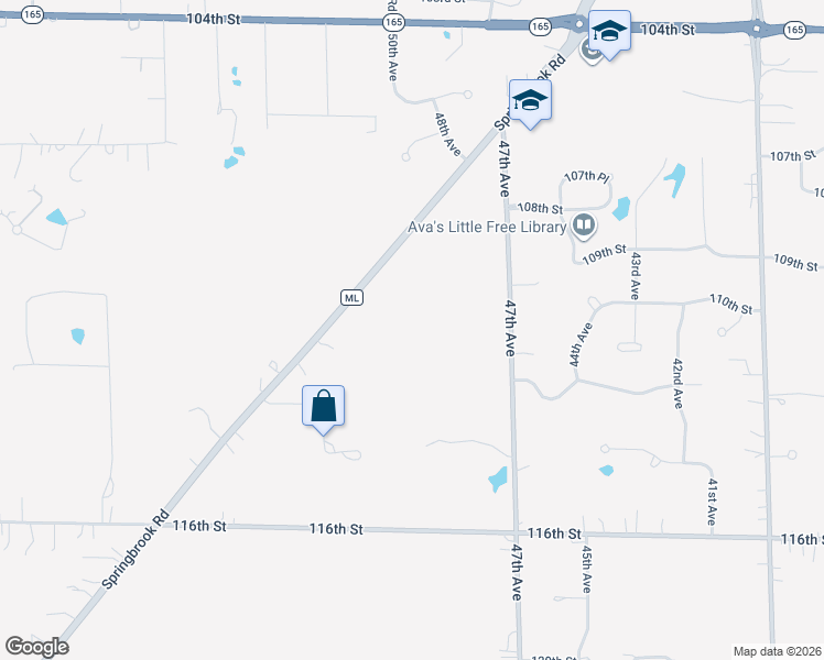 map of restaurants, bars, coffee shops, grocery stores, and more near 5100 Springbrook Road in Pleasant Prairie