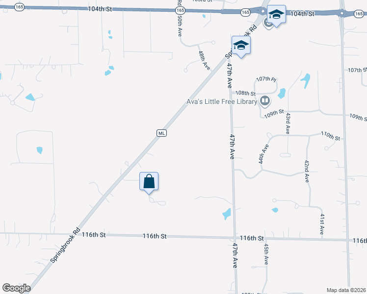 map of restaurants, bars, coffee shops, grocery stores, and more near 5100 Springbrook Road in Pleasant Prairie