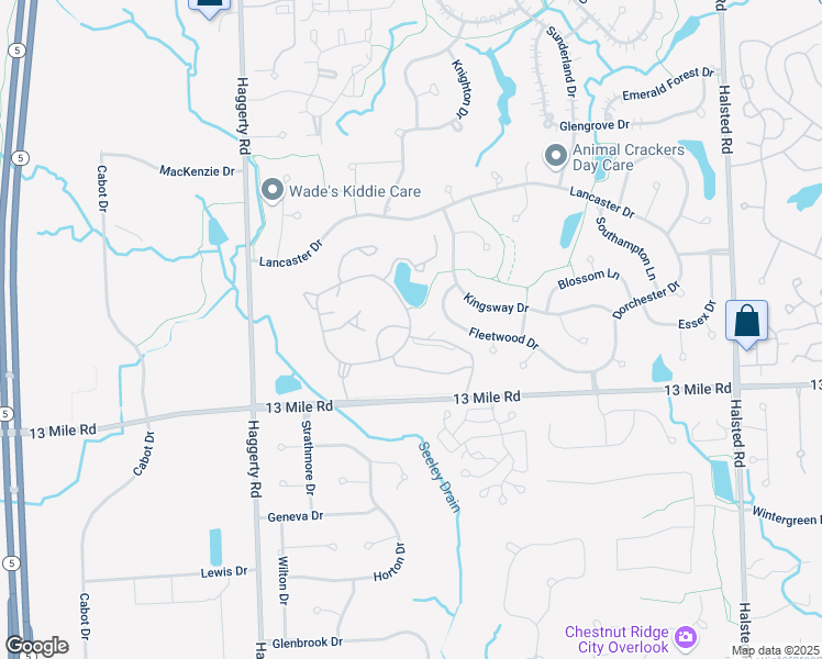 map of restaurants, bars, coffee shops, grocery stores, and more near 29777 Citation Cir in Farmington Hills