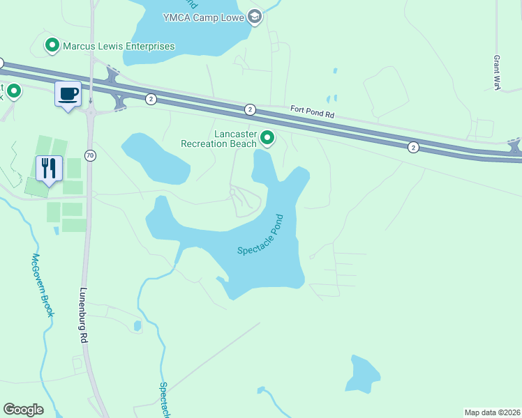 map of restaurants, bars, coffee shops, grocery stores, and more near 204 Fire Road 3a in Lancaster