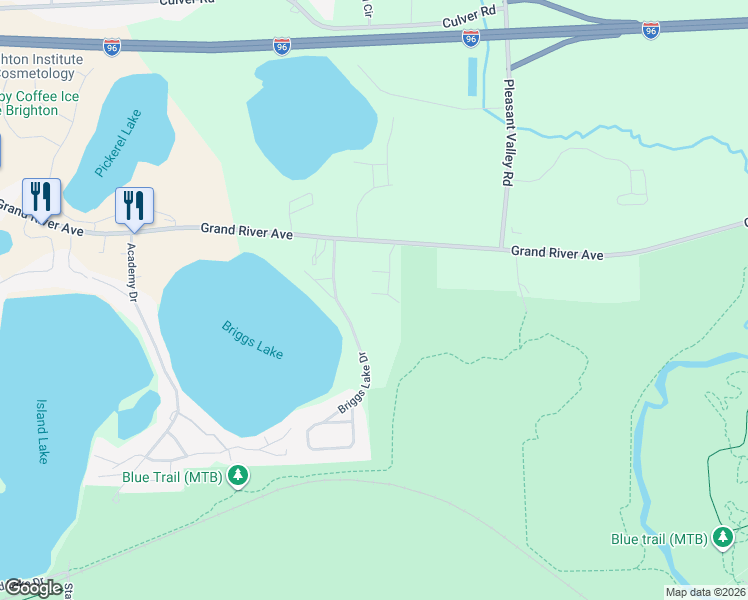 map of restaurants, bars, coffee shops, grocery stores, and more near 11389 LANGFELD Spur in Brighton