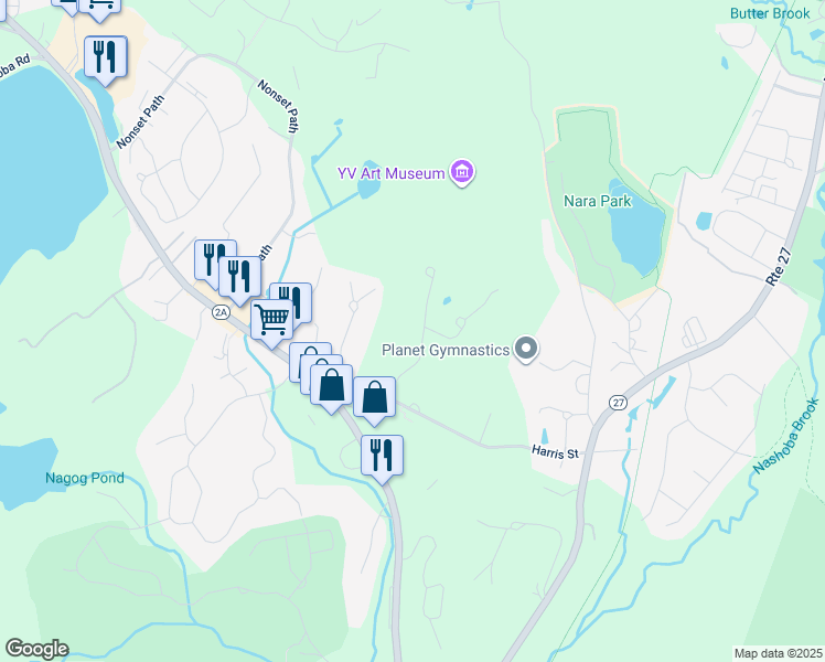 map of restaurants, bars, coffee shops, grocery stores, and more near 11 Alexandra Way in Acton