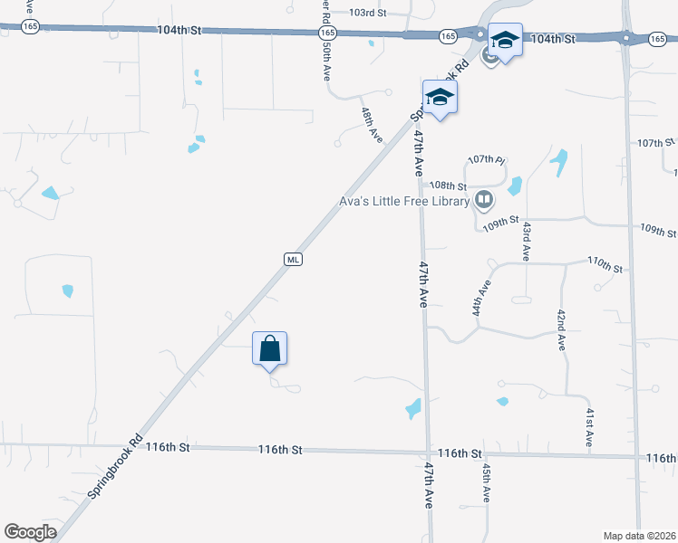 map of restaurants, bars, coffee shops, grocery stores, and more near 5100 Springbrook Road in Pleasant Prairie