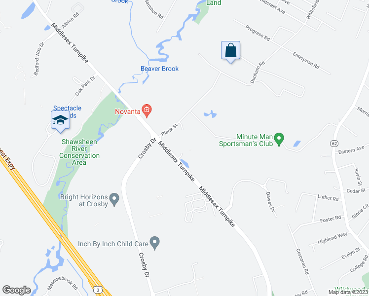 map of restaurants, bars, coffee shops, grocery stores, and more near 6103 Taylor Pond Lane in Bedford