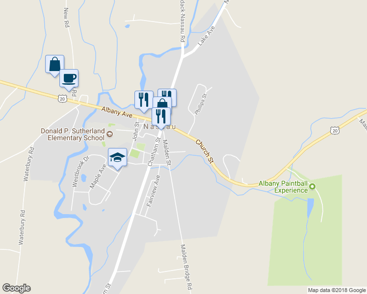 map of restaurants, bars, coffee shops, grocery stores, and more near 9 Griswold Street in Nassau