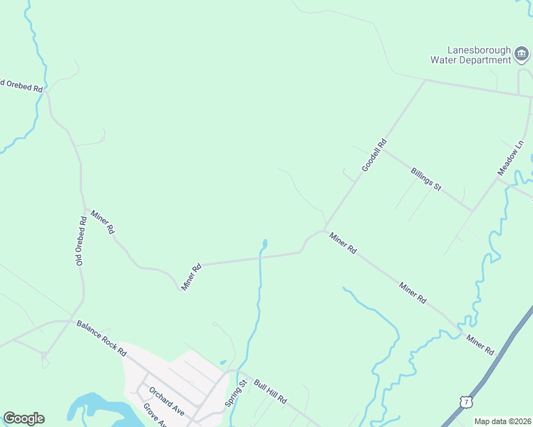 map of restaurants, bars, coffee shops, grocery stores, and more near 80 Miner Road in Lanesborough