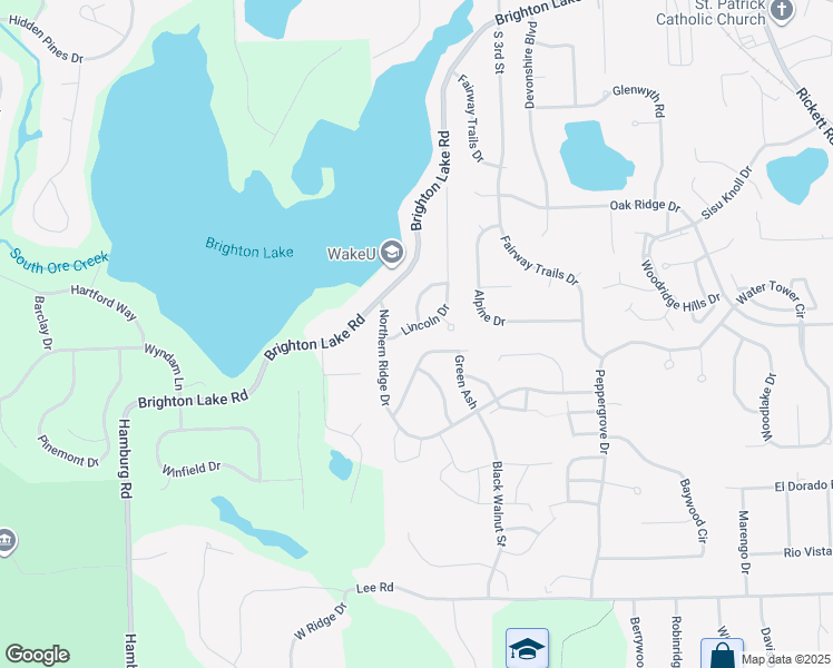 map of restaurants, bars, coffee shops, grocery stores, and more near 6096 Northridge Hills Drive in Brighton