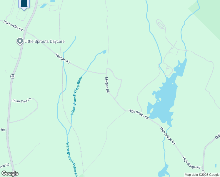 map of restaurants, bars, coffee shops, grocery stores, and more near 44 Morgan Road in Hubbardston