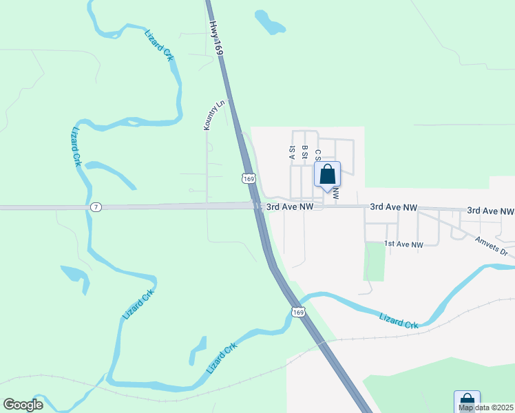 map of restaurants, bars, coffee shops, grocery stores, and more near U.S. 169 in Fort Dodge