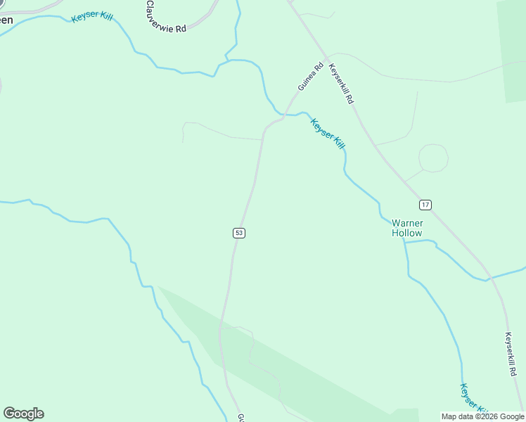 map of restaurants, bars, coffee shops, grocery stores, and more near 1142 Guinea Road in Middleburgh