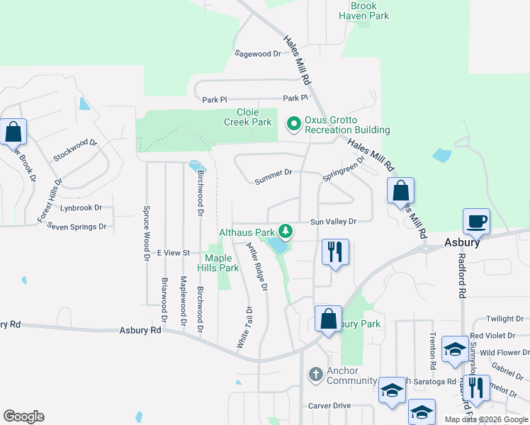 map of restaurants, bars, coffee shops, grocery stores, and more near 5697 Sunset Dr in Dubuque