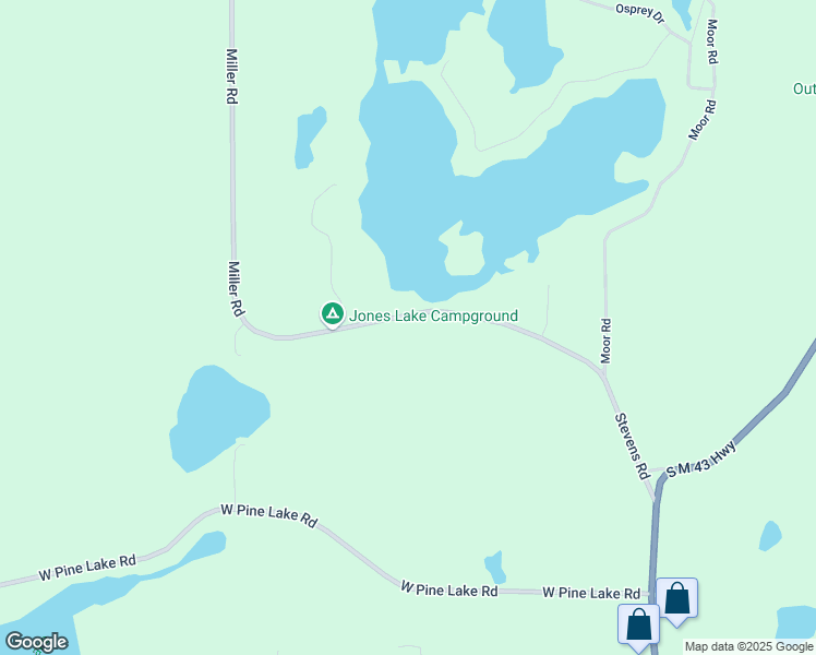 map of restaurants, bars, coffee shops, grocery stores, and more near 6700 Stevens Road in Delton