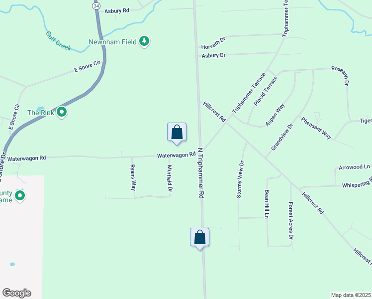 map of restaurants, bars, coffee shops, grocery stores, and more near 157 Waterwagon Rd in Ithaca