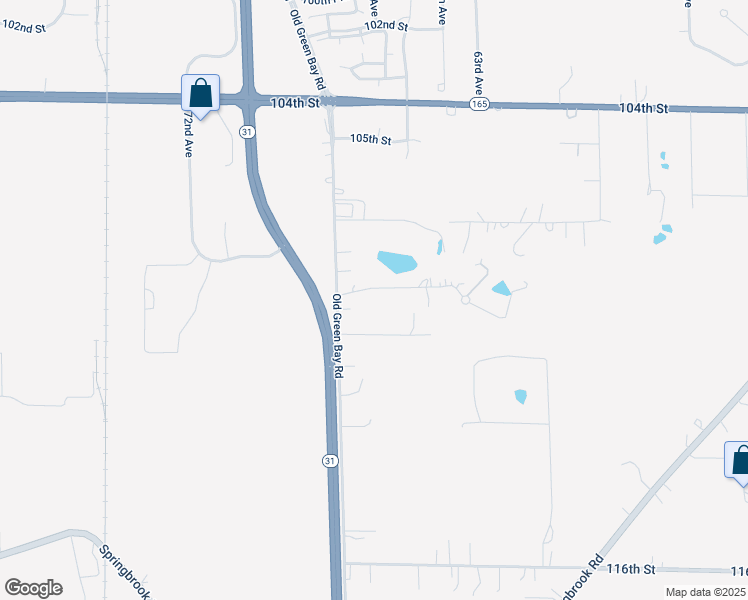 map of restaurants, bars, coffee shops, grocery stores, and more near 6700 110th Street in Pleasant Prairie