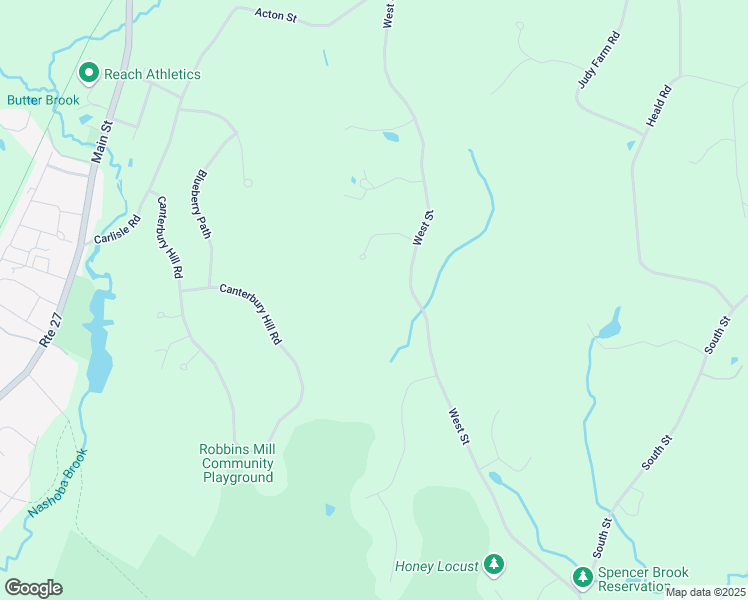 map of restaurants, bars, coffee shops, grocery stores, and more near 79 Highwoods Lane in Carlisle