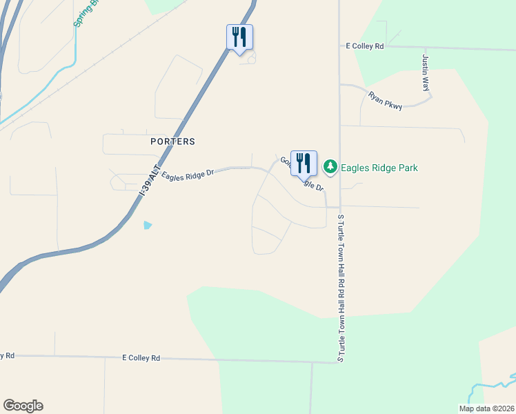 map of restaurants, bars, coffee shops, grocery stores, and more near 3620 Eagles Ridge Drive in Beloit
