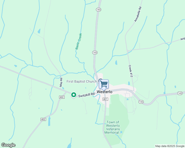 map of restaurants, bars, coffee shops, grocery stores, and more near 641 New York 143 in Westerlo