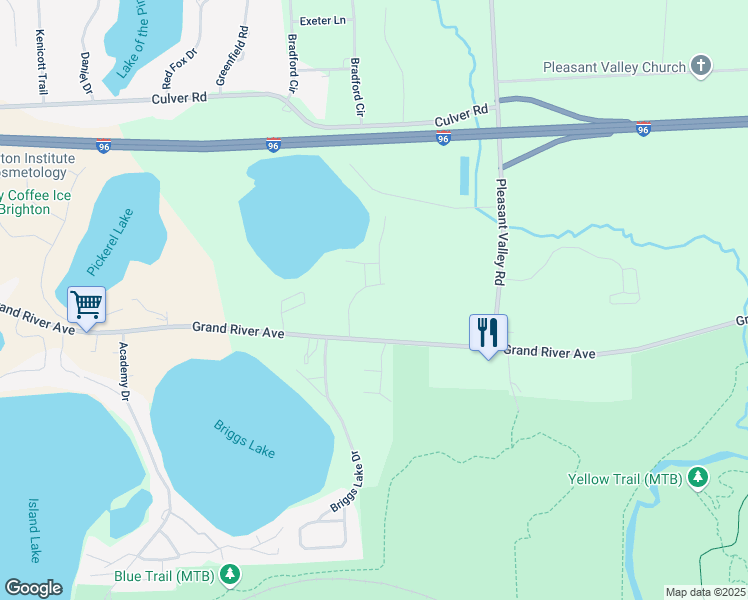 map of restaurants, bars, coffee shops, grocery stores, and more near 5959 Alan Drive in Brighton
