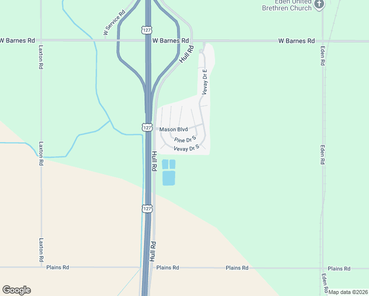 map of restaurants, bars, coffee shops, grocery stores, and more near 180-198 Pine Drive South in Mason