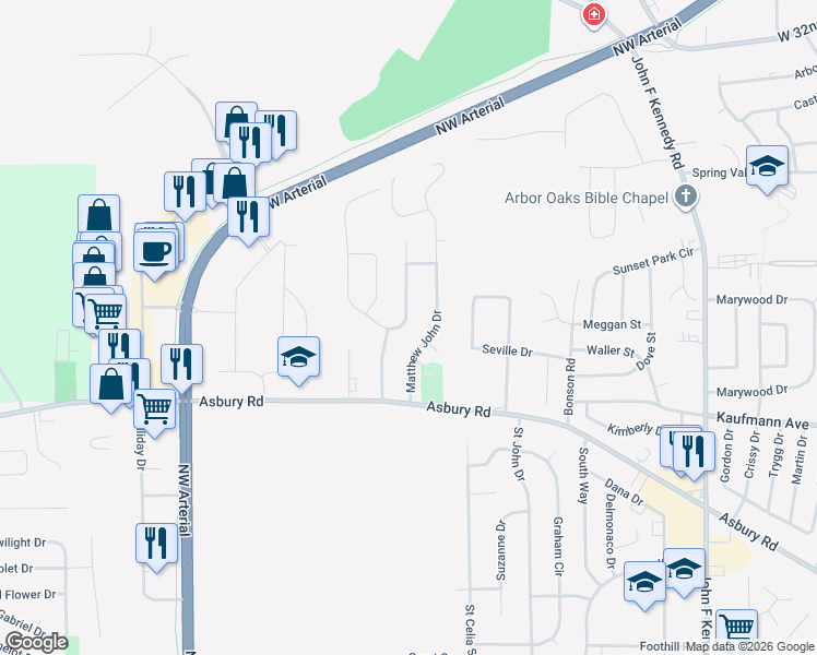 map of restaurants, bars, coffee shops, grocery stores, and more near 2416 Wheatland Drive in Dubuque