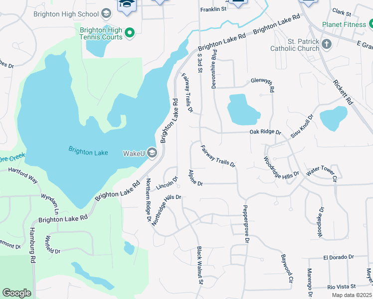 map of restaurants, bars, coffee shops, grocery stores, and more near 878 Alpine Drive in Brighton