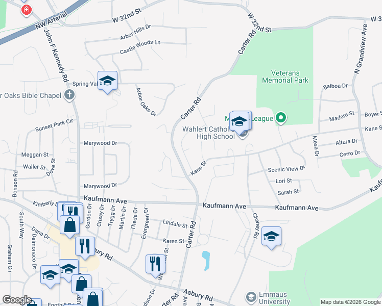 map of restaurants, bars, coffee shops, grocery stores, and more near 2764 Hickory Hill Court in Dubuque