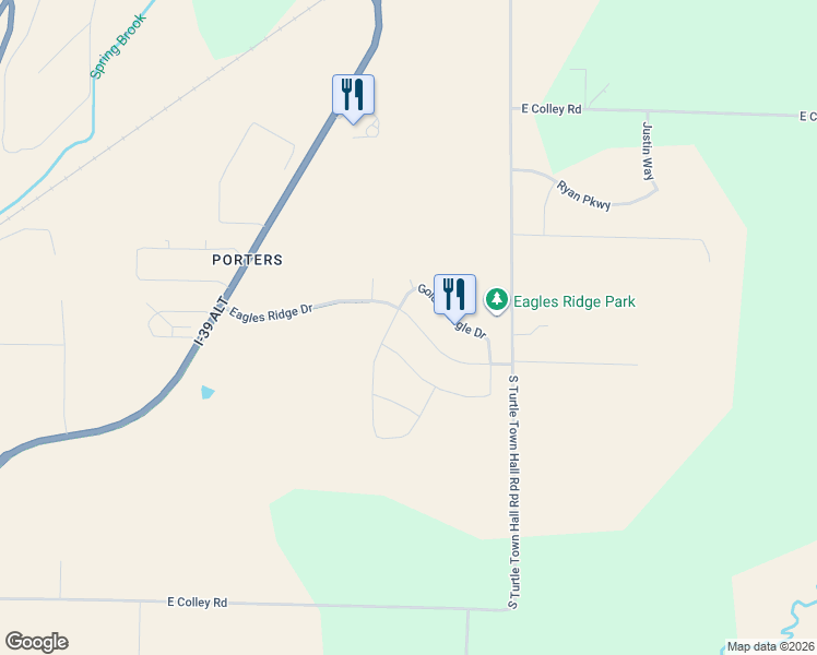 map of restaurants, bars, coffee shops, grocery stores, and more near 3650 Eagles Ridge Drive in Beloit