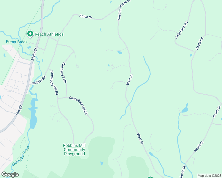 map of restaurants, bars, coffee shops, grocery stores, and more near 79 Highwoods Lane in Carlisle