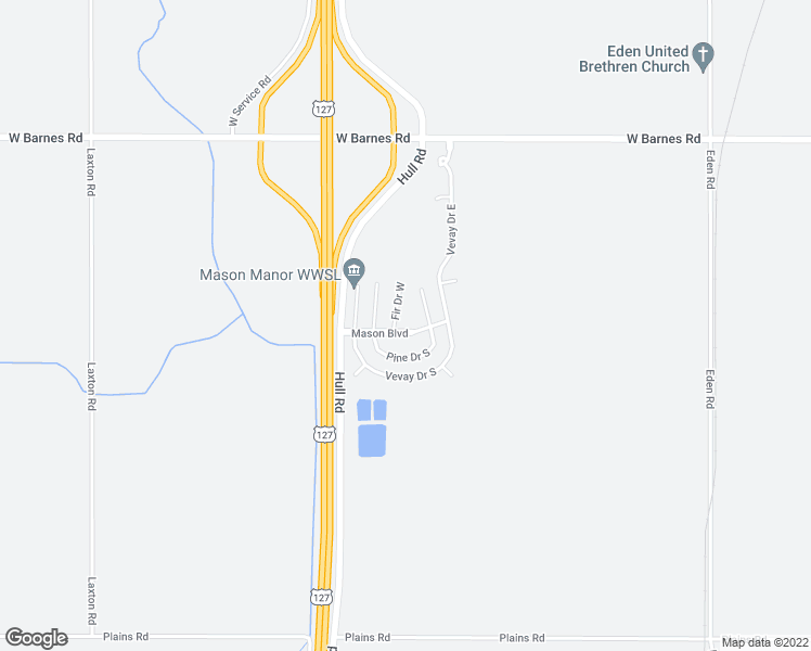 map of restaurants, bars, coffee shops, grocery stores, and more near 2179 Hull Road in Mason