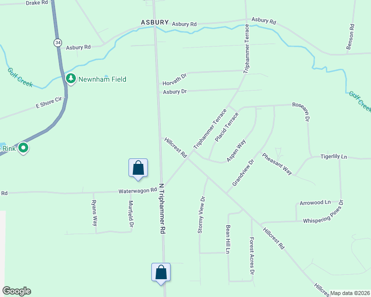 map of restaurants, bars, coffee shops, grocery stores, and more near 40 Triphammer Terrace in Ithaca