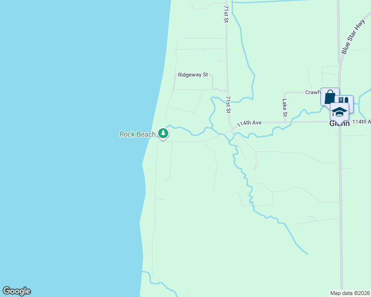 map of restaurants, bars, coffee shops, grocery stores, and more near 7136 114th Avenue in Fennville