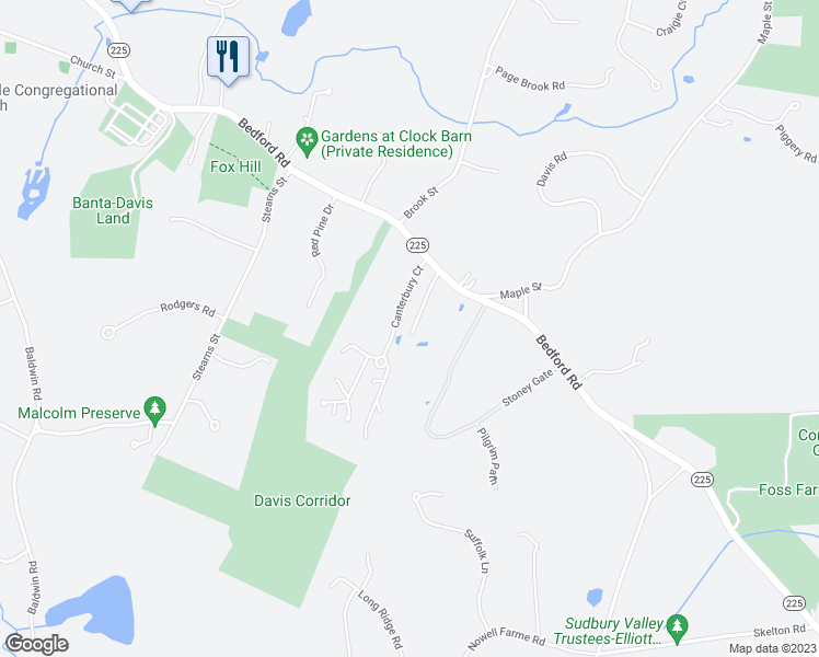 map of restaurants, bars, coffee shops, grocery stores, and more near 75 Canterbury Court in Carlisle