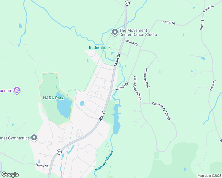 map of restaurants, bars, coffee shops, grocery stores, and more near 874 Main Street in Acton