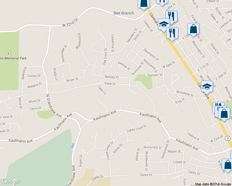 map of restaurants, bars, coffee shops, grocery stores, and more near 710 Kane Street in Dubuque