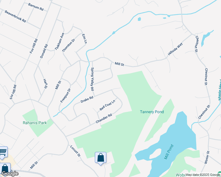 map of restaurants, bars, coffee shops, grocery stores, and more near 86 Drake Road in Burlington