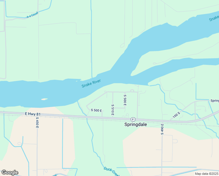 map of restaurants, bars, coffee shops, grocery stores, and more near 95 Riverside Drive in Burley