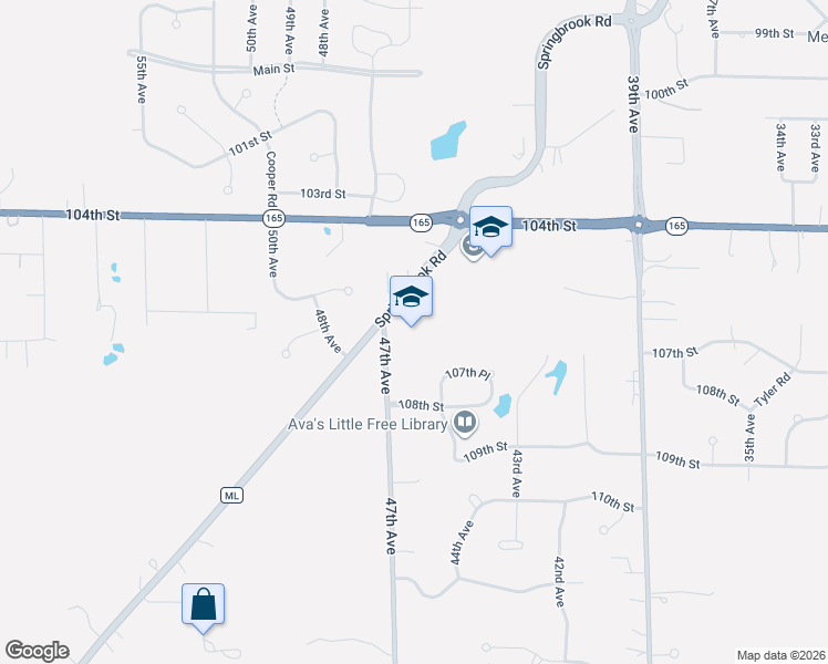 map of restaurants, bars, coffee shops, grocery stores, and more near 10717 47th Avenue in Pleasant Prairie