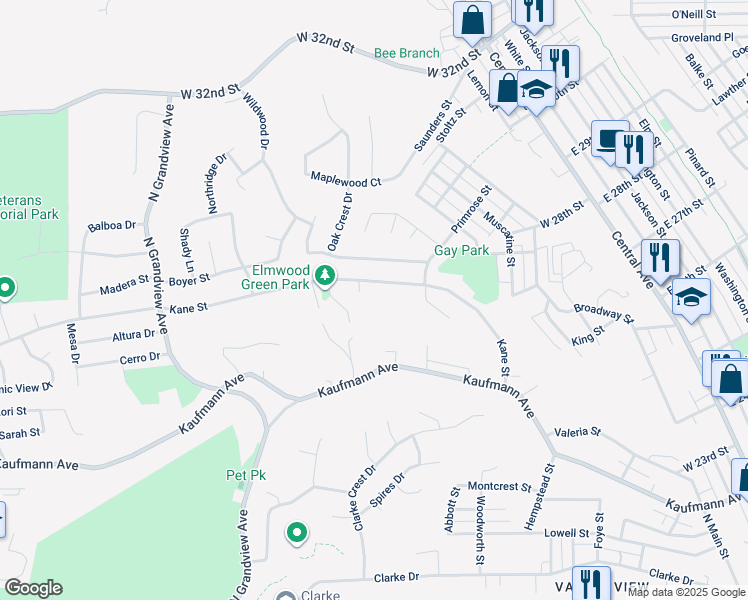 map of restaurants, bars, coffee shops, grocery stores, and more near 710 Kane Street in Dubuque