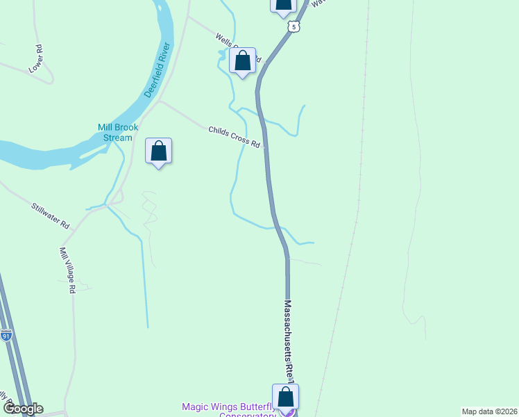 map of restaurants, bars, coffee shops, grocery stores, and more near 349 Greenfield Road in Deerfield