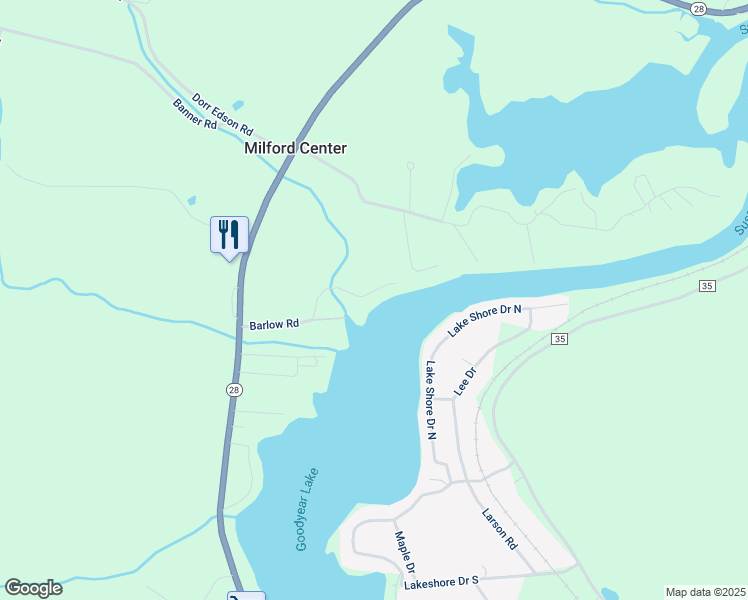 map of restaurants, bars, coffee shops, grocery stores, and more near 170 Barlow Road in Oneonta
