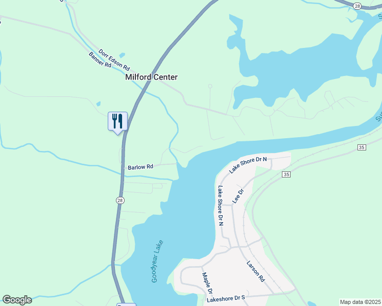 map of restaurants, bars, coffee shops, grocery stores, and more near 170 Barlow Road in Oneonta