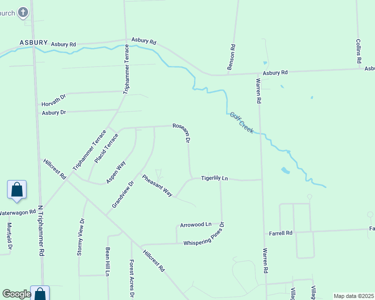 map of restaurants, bars, coffee shops, grocery stores, and more near 45 Grandview Drive in Ithaca
