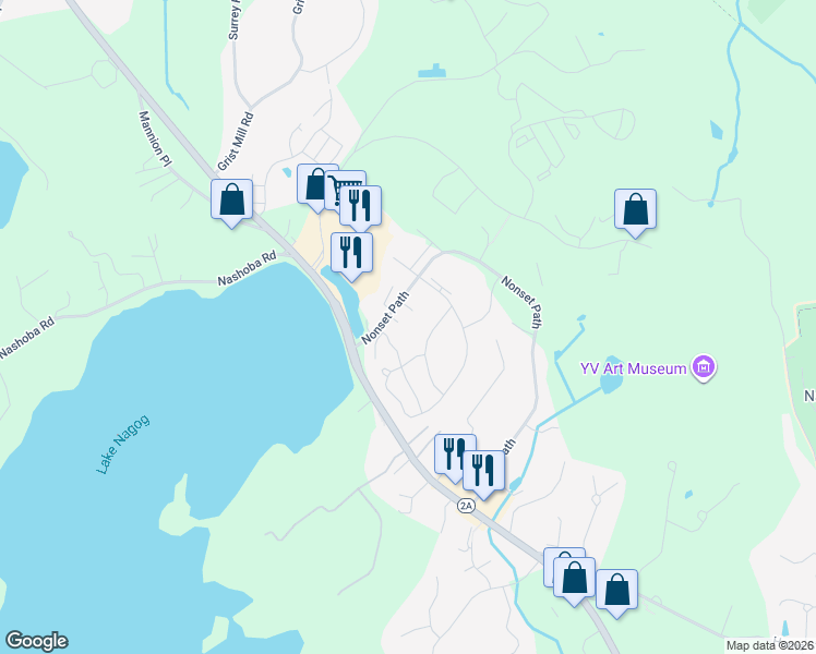map of restaurants, bars, coffee shops, grocery stores, and more near in VLG NAGOG WDS