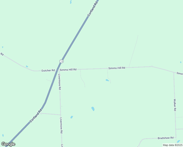 map of restaurants, bars, coffee shops, grocery stores, and more near 61 Simms Hill Road in Dryden