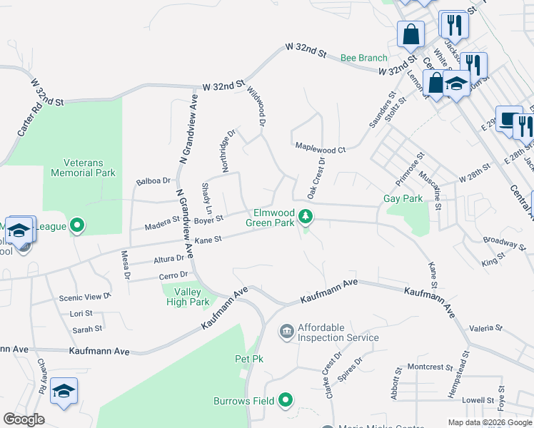 map of restaurants, bars, coffee shops, grocery stores, and more near 810 Boyer Street in Dubuque