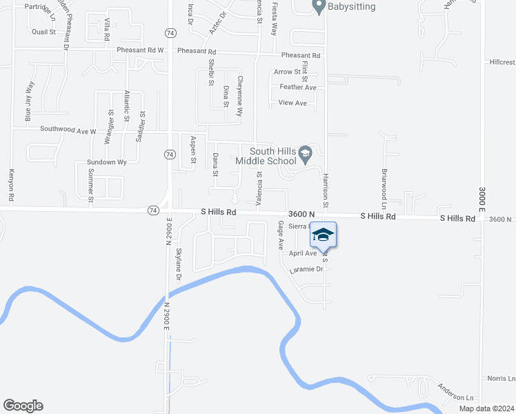 map of restaurants, bars, coffee shops, grocery stores, and more near 1647 Valencia Street in Twin Falls