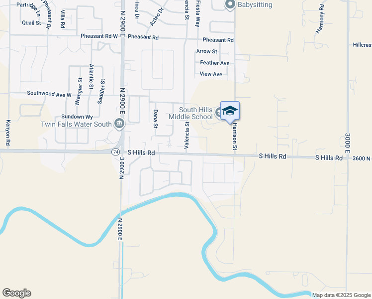 map of restaurants, bars, coffee shops, grocery stores, and more near 1623 Valencia Street in Twin Falls