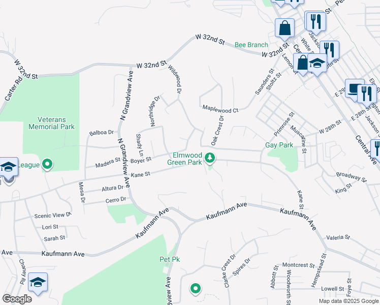 map of restaurants, bars, coffee shops, grocery stores, and more near 810 Boyer St in Dubuque