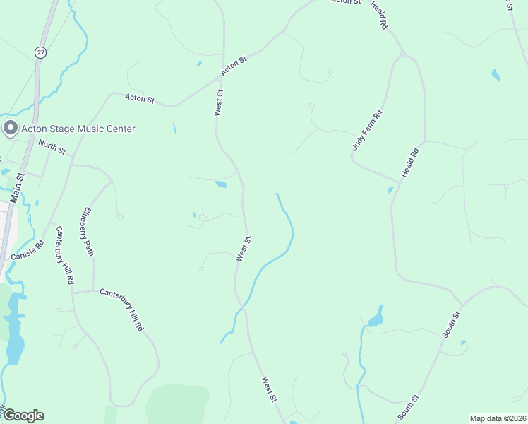 map of restaurants, bars, coffee shops, grocery stores, and more near 575 West Street in Carlisle